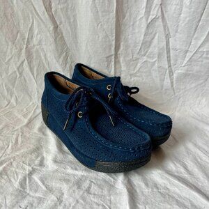 Blue Suede Oxford Shoes * Size 39